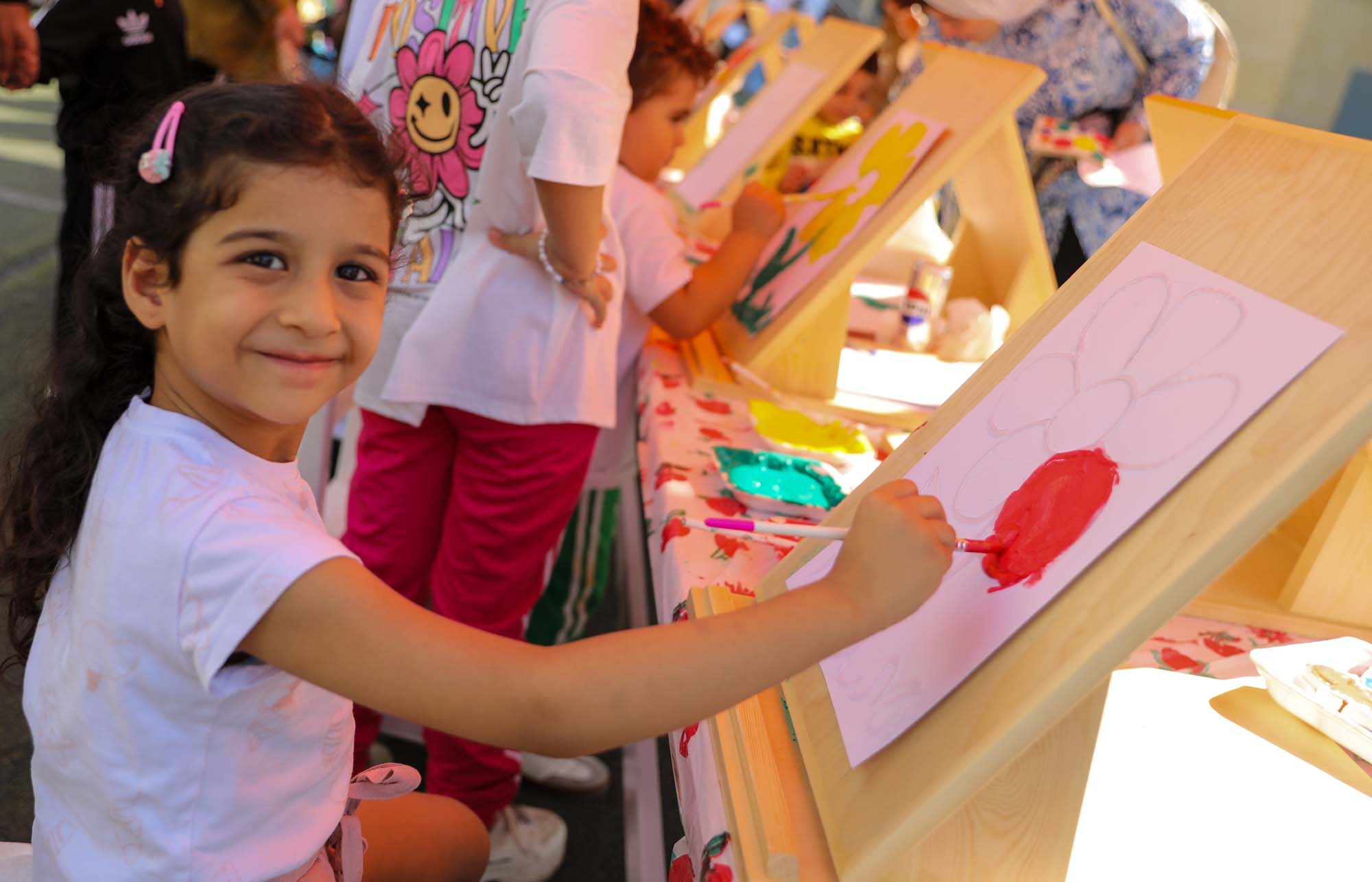 OLS pupils exploring colour through painting