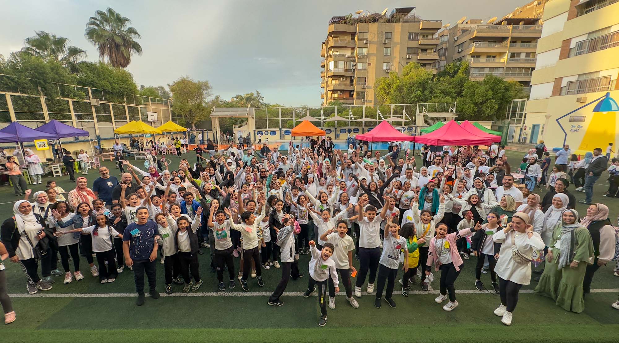 OLS pupils and staff gathered for a school community celebration